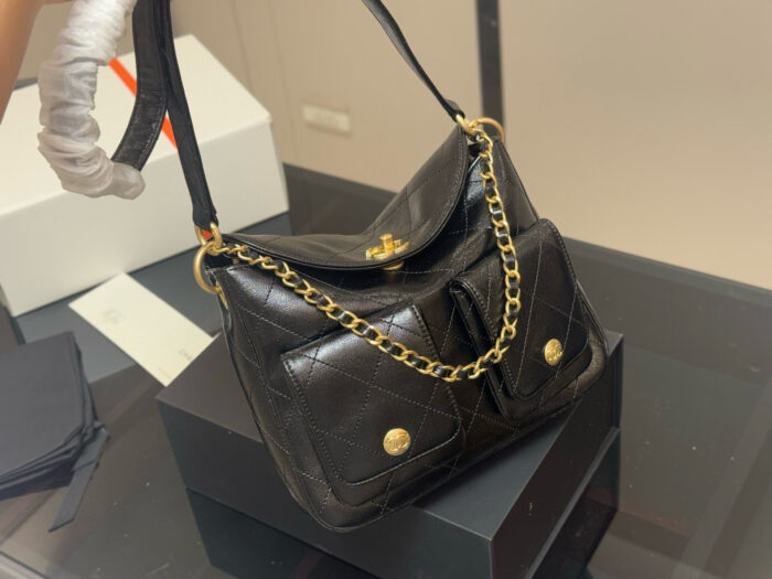 Chanel 24P Hippie Hobo Bag Retro Chic, Edgy, High-Quality, Versatile Bag - Image 5