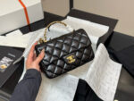 Chanel 23S Handle Mini Cf Oiled Lambskin Vintage Twist-Lock Handbag