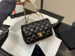 Chanel 23S Handle Mini Cf Oiled Lambskin Vintage Twist-Lock Handbag - Image 2