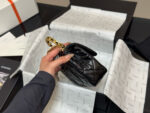 Chanel 23S Handle Mini Cf Oiled Lambskin Vintage Twist-Lock Handbag - Image 6