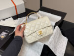 Chanel 23S Handle Mini Cf Oiled Lambskin Vintage Twist-Lock Handbag - Image 11