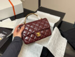 Chanel 23S Handle Mini Cf Oiled Lambskin Vintage Twist-Lock Handbag - Image 13