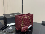 Chanel Tote Shopping Bag Buy One Get One Free Chick Yellow Quadri-Stitched Chain Strap Soft And Comfortable - Image 11