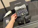 Chanel Duma Series 23P Black Gold Little Frog Backpack Can Be Worn As A Shoulder Bag Or Carried By Hand - Image 5