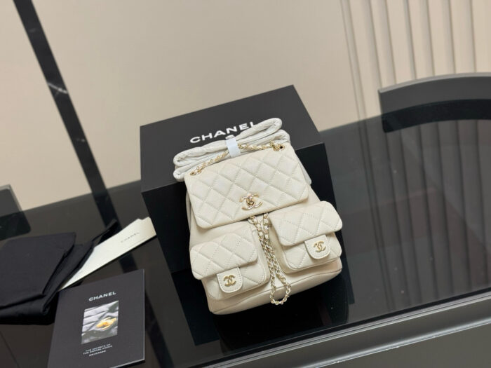 Chanel Duma Series 23P Black Gold Little Frog Backpack Can Be Worn As A Shoulder Bag Or Carried By Hand - Image 11