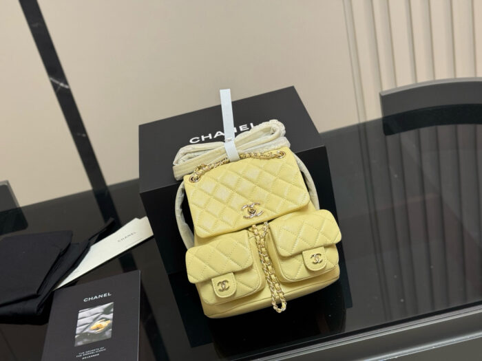 Chanel Duma Series 23P Black Gold Little Frog Backpack Can Be Worn As A Shoulder Bag Or Carried By Hand - Image 13