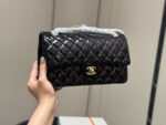 Chanel Cf Top-Grade Patent Leather Quilted Chain Bag. A Must-Have For All Seasons. - Image 9