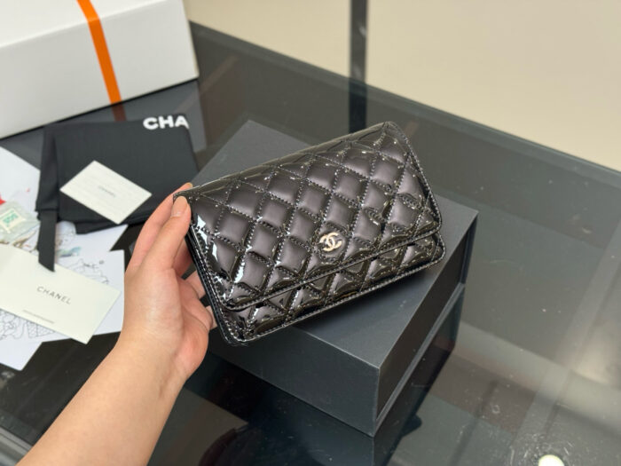 Chanel Patent Leather Woc Wallet With Card Compartments And Hidden Pocket - Practical - Image 1