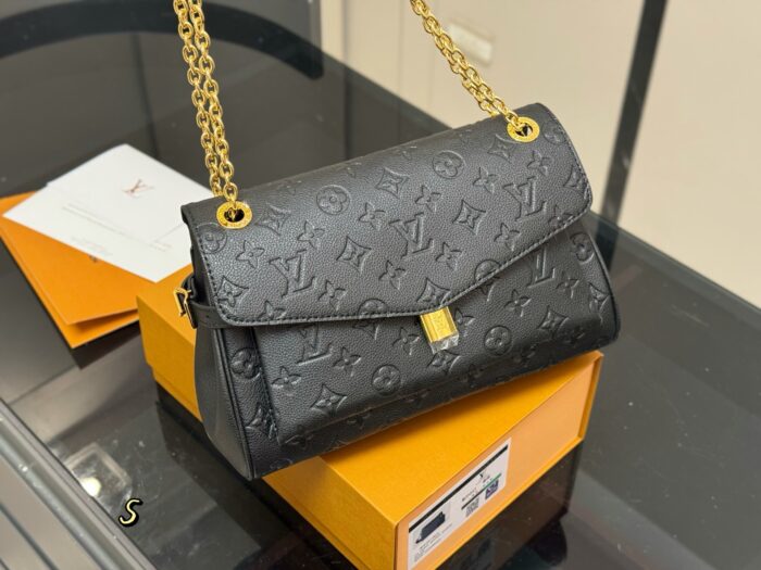 Louis Vuitton Anytime Embossed Calfskin Shoulder Bag French Elegance Commuter Tote - Image 2