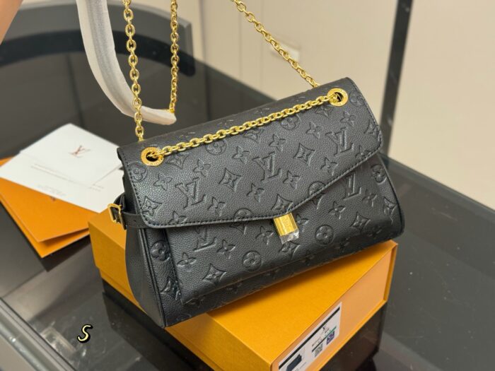 Louis Vuitton Anytime Embossed Calfskin Shoulder Bag French Elegance Commuter Tote - Image 5