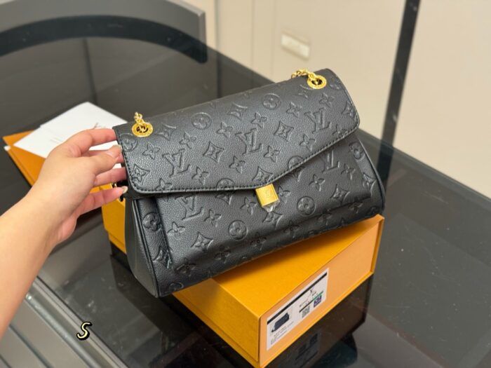 Louis Vuitton Anytime Embossed Calfskin Shoulder Bag French Elegance Commuter Tote - Image 10