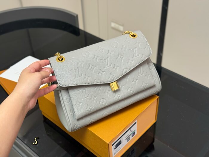 Louis Vuitton Anytime Embossed Calfskin Shoulder Bag French Elegance Commuter Tote - Image 12