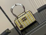 Miu Miu New Briefcase Leather Interlocking Design Exceptional Texture - Image 11