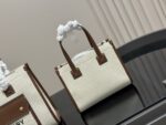 Burberry Freya Canvas Tote Bag Retro College Style Pink - Image 8
