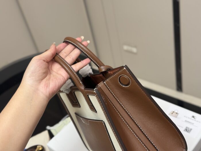 Burberry Frances Canvas And Leather Tote Bag Retro Charm - Image 7
