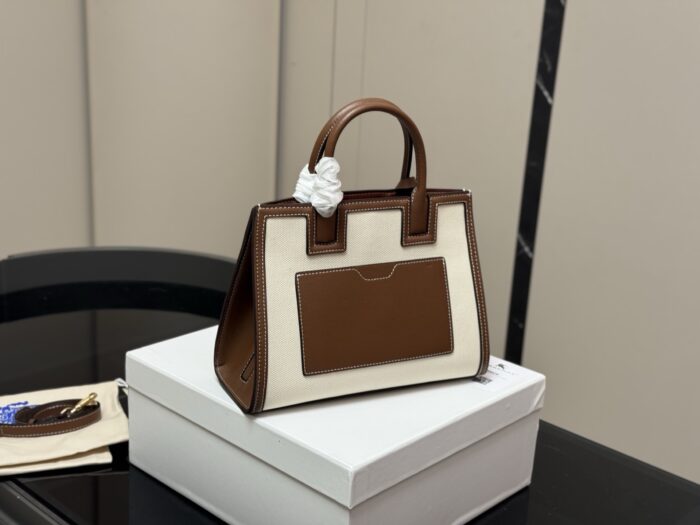 Burberry Frances Canvas And Leather Tote Bag Retro Charm - Image 8