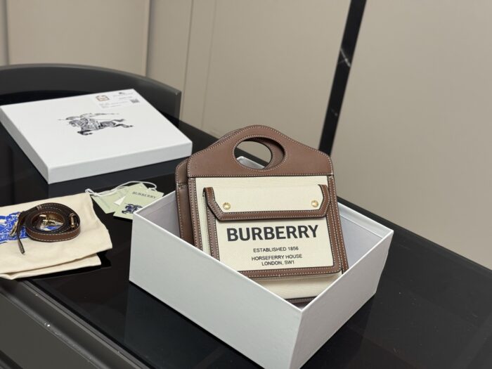 Burberry Canvas Messenger Bag Olive Green Vintage Charm - Image 1