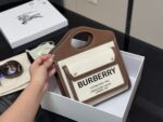 Burberry Canvas Messenger Bag Olive Green Vintage Charm - Image 2