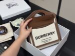 Burberry Canvas Messenger Bag Olive Green Vintage Charm - Image 5