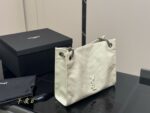 Yves Saint Laurent Niki Shopping Bag Crumpled Oil-Waxed Cowhide Tote - Image 2