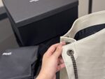 Yves Saint Laurent Niki Shopping Bag Crumpled Oil-Waxed Cowhide Tote - Image 3