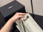 Yves Saint Laurent Niki Shopping Bag Crumpled Oil-Waxed Cowhide Tote - Image 7