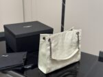 Yves Saint Laurent Niki Shopping Bag Crumpled Oil-Waxed Cowhide Tote - Image 8