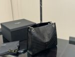 Yves Saint Laurent Niki Shopping Bag Crumpled Oil-Waxed Cowhide Tote