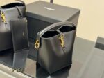 Yves Saint Laurent Le37 Calfskin Bucket Bag - Handheld, Shoulder, Multiple Carry Options - Image 6