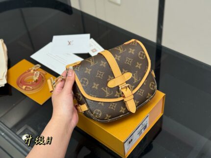 Louis Vuitton Saumur Bb Twin Star Messenger Bag With Long Shoulder Strap And Foldable Box