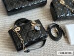 Dior D-Joy Patent Leather Diamond Quilted Handbag - Multiple Carry Options - New Arrival - Image 6