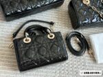 Dior D-Joy Patent Leather Diamond Quilted Handbag - Multiple Carry Options - New Arrival - Image 9