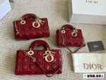Dior D-Joy Patent Leather Diamond Quilted Handbag - Multiple Carry Options - New Arrival - Image 12