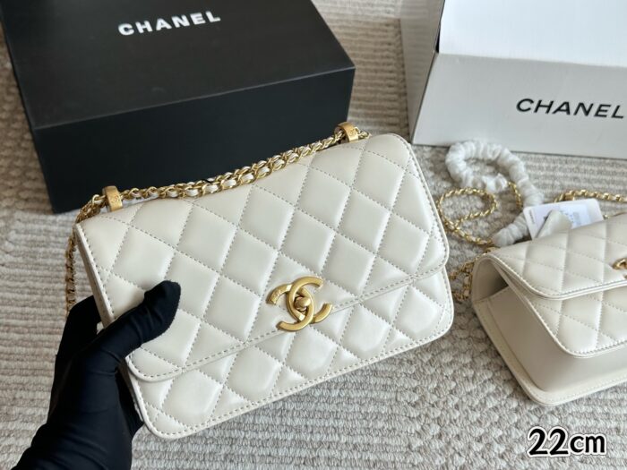 Chanel 2022 New Double Mini Gold Ball Woc Adjustable Vintage Bag - Image 2