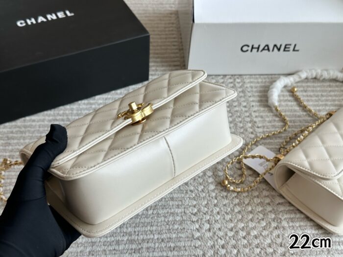 Chanel 2022 New Double Mini Gold Ball Woc Adjustable Vintage Bag - Image 5