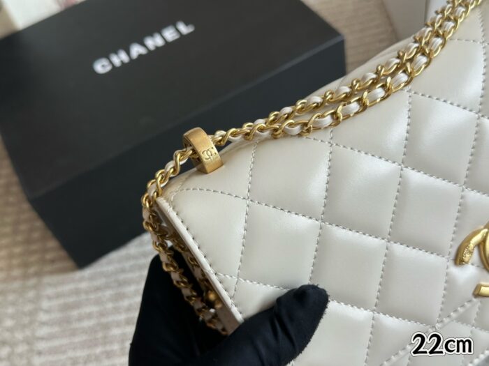 Chanel 2022 New Double Mini Gold Ball Woc Adjustable Vintage Bag - Image 6