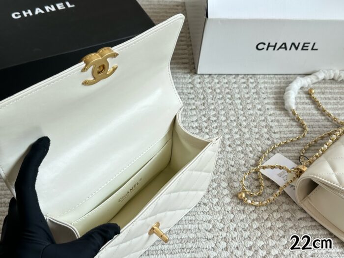 Chanel 2022 New Double Mini Gold Ball Woc Adjustable Vintage Bag - Image 9