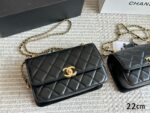 Chanel 2022 New Double Small Gold Ball Adjustable Woc Vintage Bag - Image 2