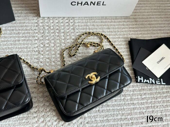 Chanel 2022 New Double Small Gold Ball Adjustable Woc Vintage Bag - Image 3