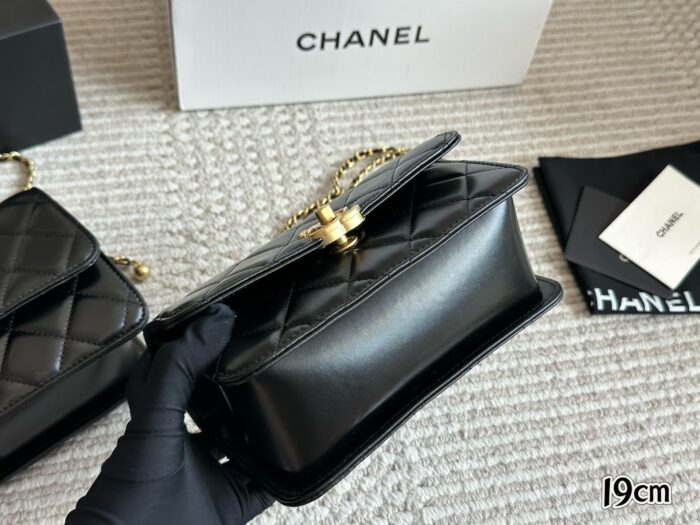 Chanel 2022 New Double Small Gold Ball Adjustable Woc Vintage Bag - Image 7