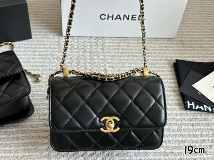 Chanel 2022 New Double Small Gold Ball Adjustable Woc Vintage Bag - Image 8