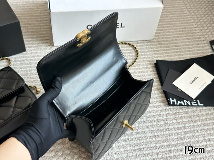 Chanel 2022 New Double Small Gold Ball Adjustable Woc Vintage Bag - Image 9