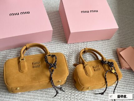 Miu Miu Bowling Bag/Briefcase Handheld Or Crossbody Ample Capacity Sweet Little Handbag