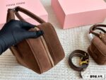 Miu Miu Bowling Bag/Briefcase Can Be Handheld Or Crossbody Ample Capacity Satin-Finish Leather - Image 8