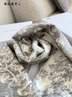 Dior Sauvage Juy Print Scarf Cashmere And Wool Blend Fringe Detailing - Image 5