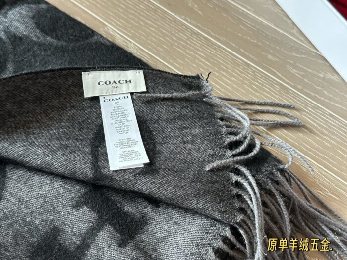 Coach New Cashmere Scarf 100% Cashmere Warm And Comfortable - Image 3
