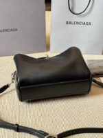 Balenciaga Classic Black Metallic Logo Handbag/Crossbody Soft Yet Structured Leather, Generous Capacity, Adjustable Shoulder Strap - Image 3