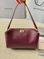 Balenciaga Classic Black Metallic Logo Handbag/Crossbody Soft Yet Structured Leather, Generous Capacity, Adjustable Shoulder Strap - Image 13