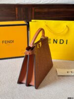 Fendi Peekaboo Seeu 2025 Summer New Arrival Woven Handbag And Crossbody Bag - Image 7