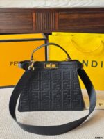 Fendi Peekaboo Seeu 2025 Summer New Arrival Woven Handbag And Crossbody Bag - Image 11
